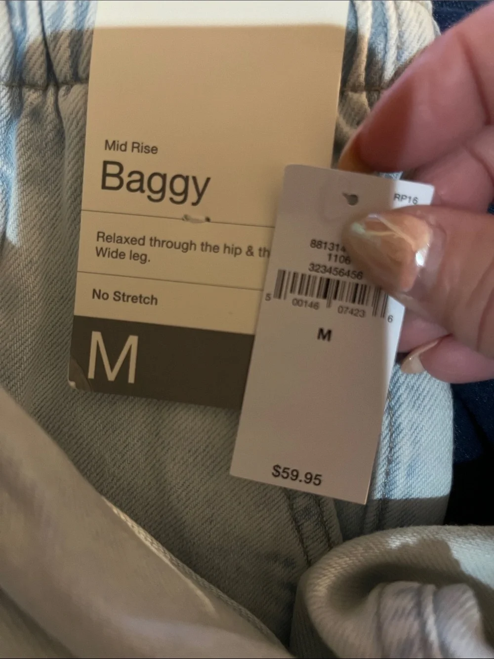 NWT-GAP Kids Low Rise Easy Baggy Jeans, Medium